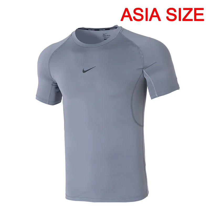 Original New Arrival NIKE M NP DF TIGHT TOP SS Men's T-shirts short sleeve Sportswear