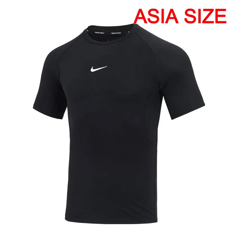 Original New Arrival NIKE M NP DF TIGHT TOP SS Men's T-shirts short sleeve Sportswear